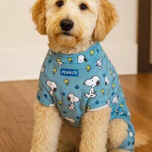 Snoopy Peanuts Dog Sweater XL Snap Closure